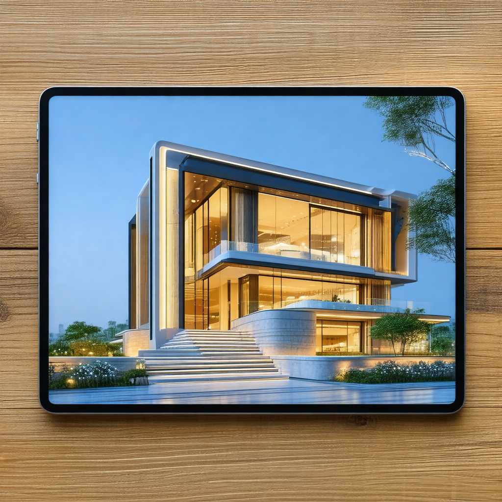 Large, modern house with a sleek design