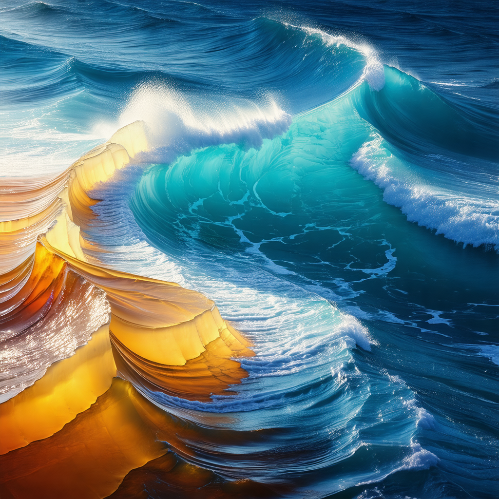 Captures a beautiful scene of a large wave crashing into ...