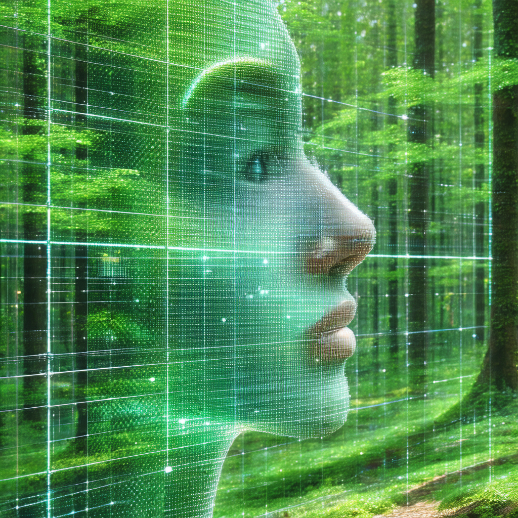 3d digital representation of a human face, with the face ...