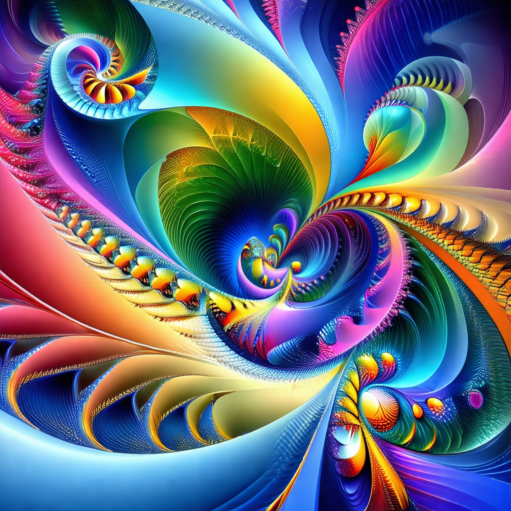 Colorful and intricate artwork featuring a spiral design