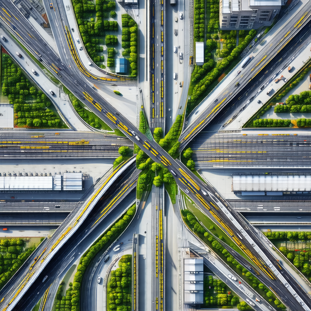 Detailed, three-dimensional model of a city with a large,...