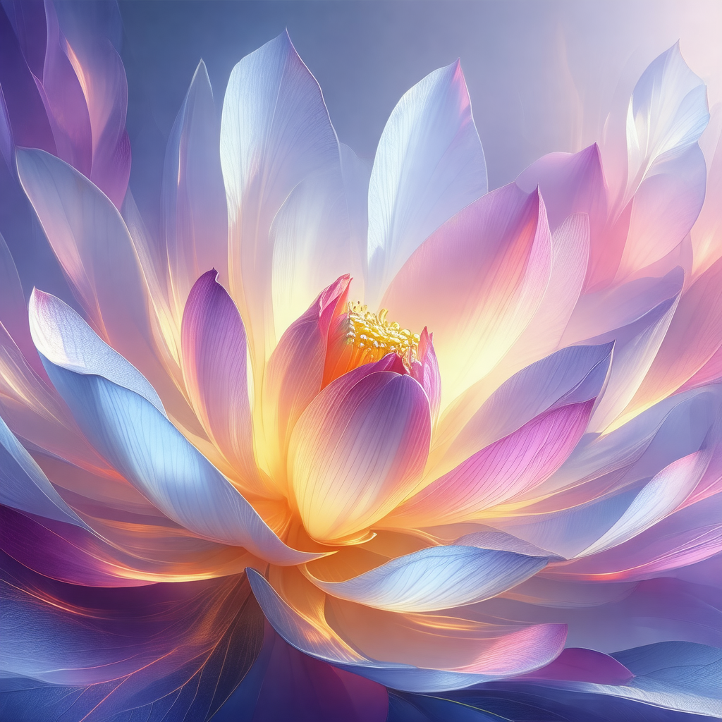 Beautiful flower with a vibrant pink and blue color scheme