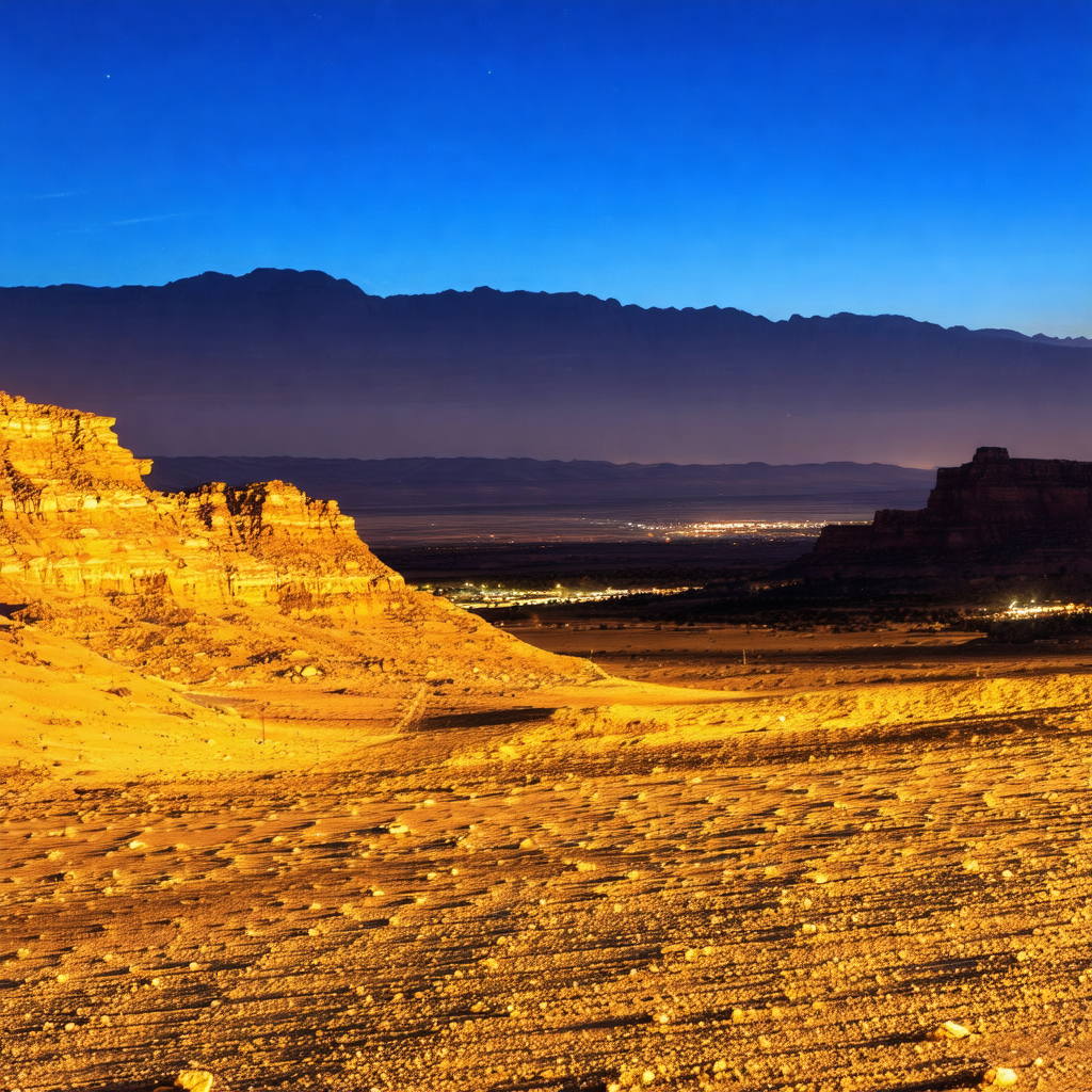 Captures a beautiful sunset over a mountain range