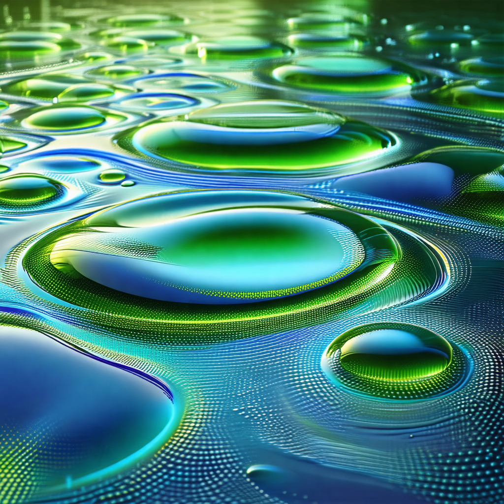 Large body of water with a multitude of bubbles floating ...