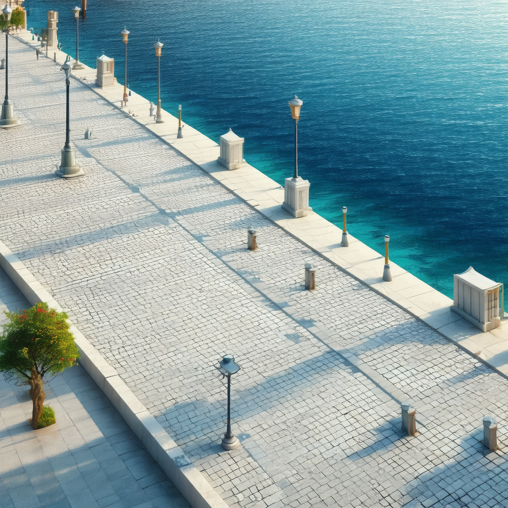 Long, narrow walkway that runs along a body of water