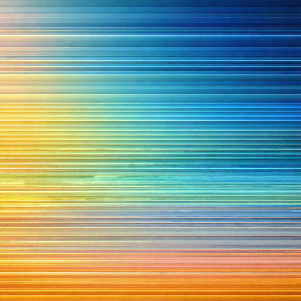 Colorful, abstract art piece featuring a rainbow-colored ...