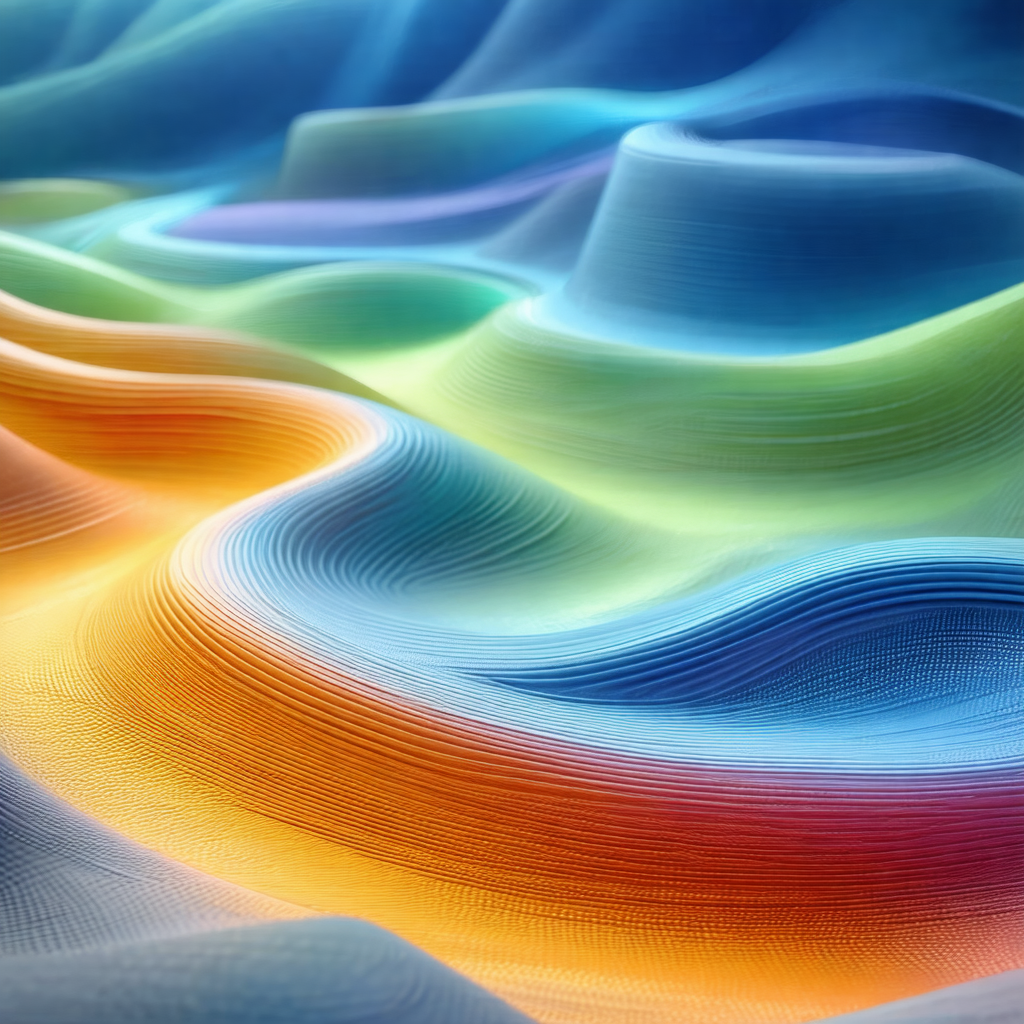 Vibrant, colorful landscape with a mountainous terrain