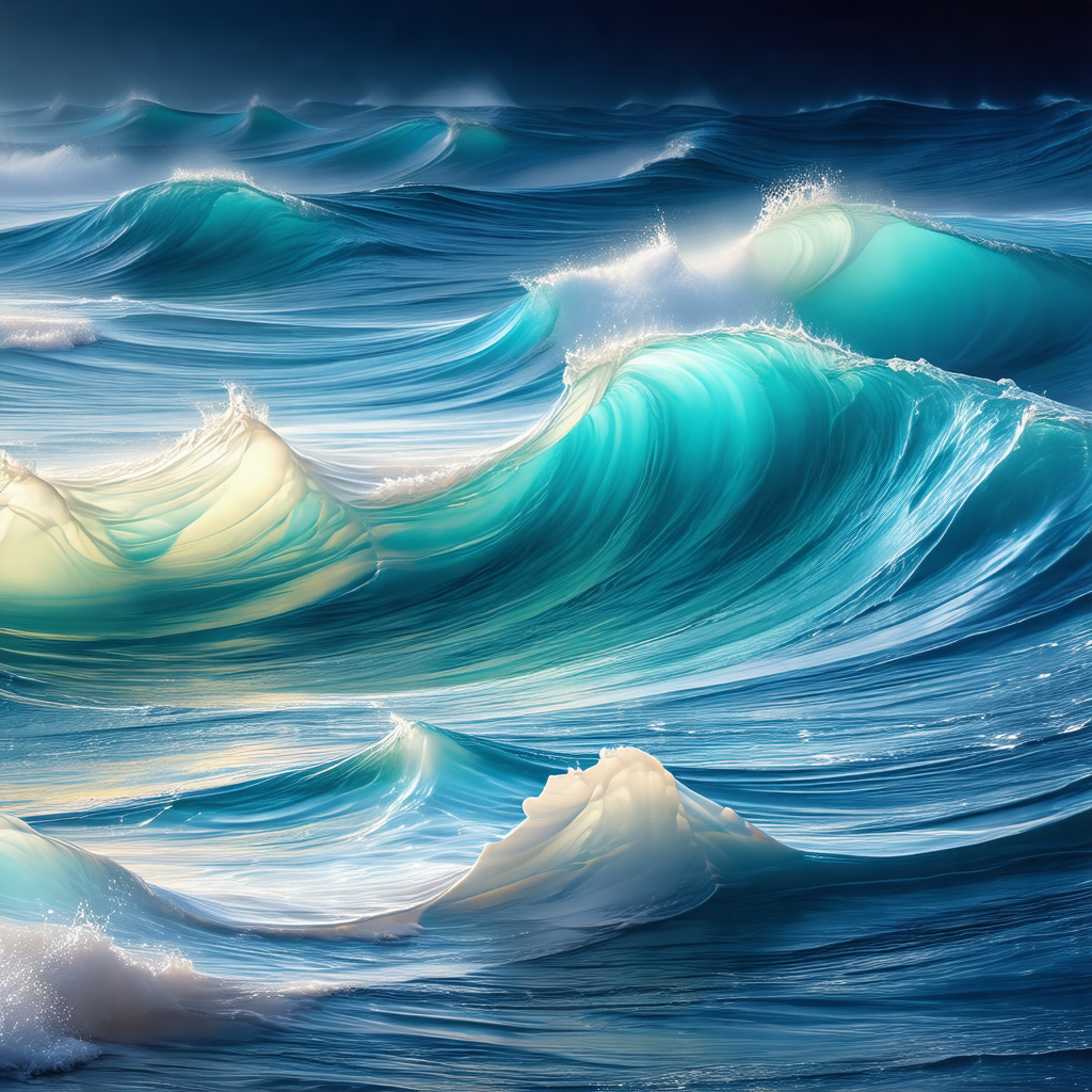 Large body of water with a beautiful blue color