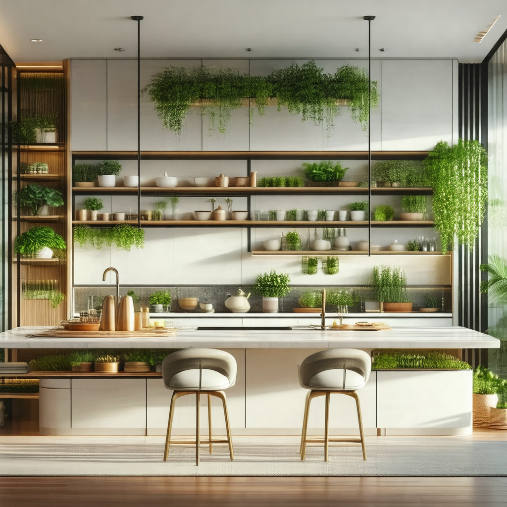 Large, modern kitchen with a center island