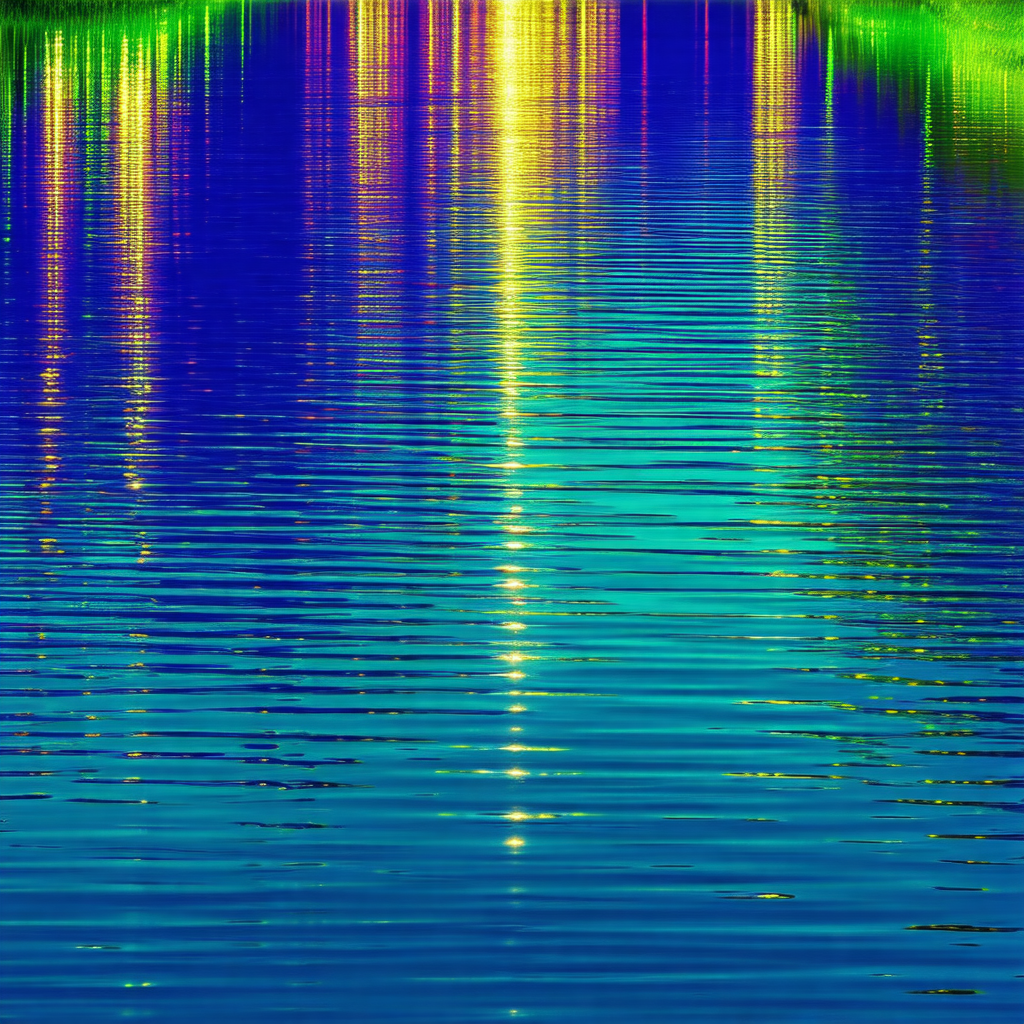 Serene lake with a beautiful blue color