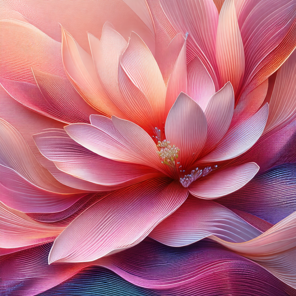 Beautiful pink flower with a yellow center, sitting in a ...