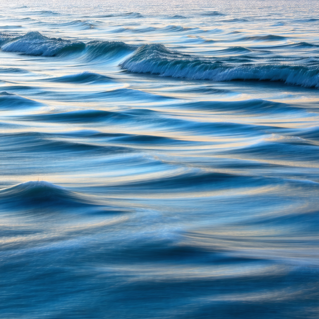 Large body of water with a gentle wave rolling in