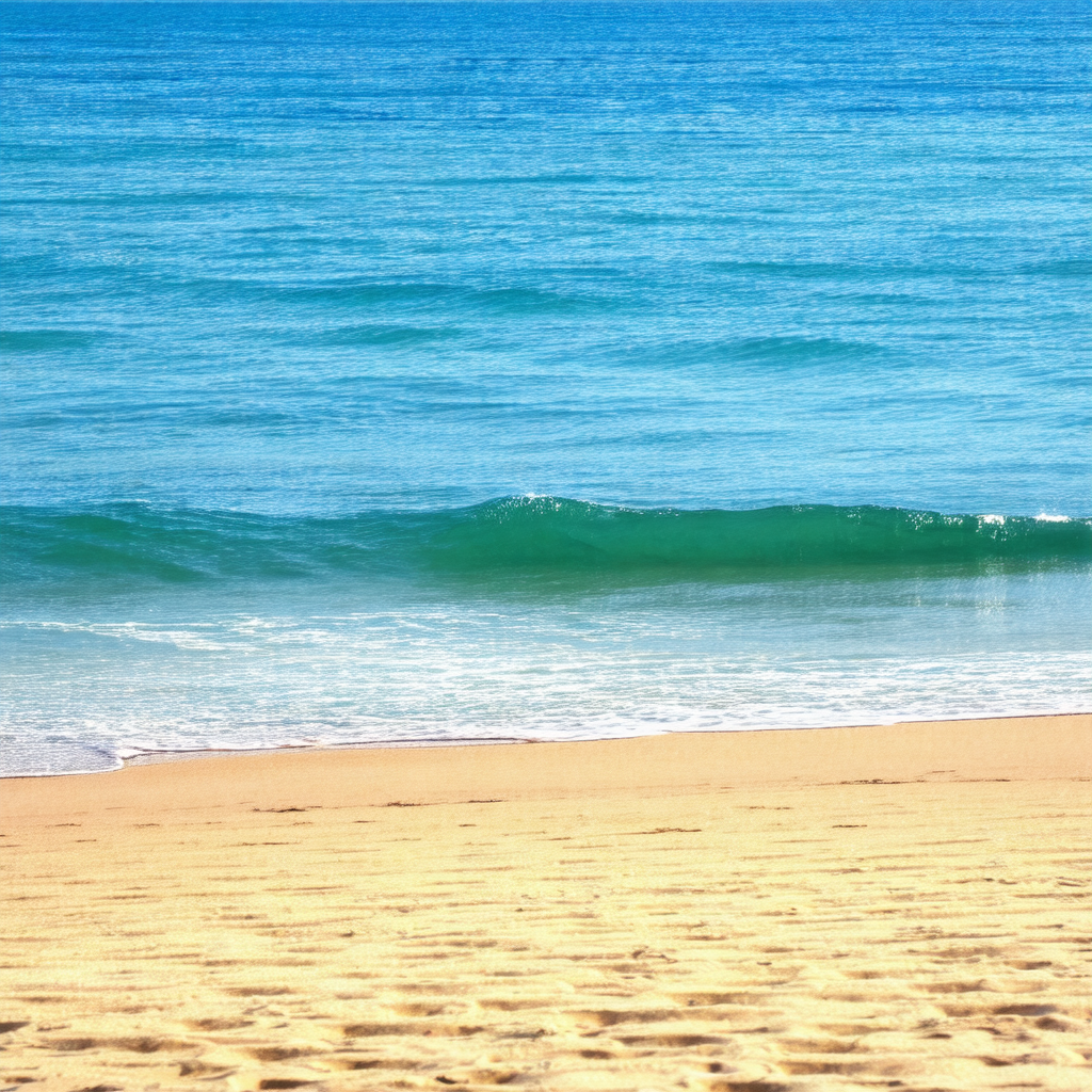 Beautiful beach with a large body of water in the background