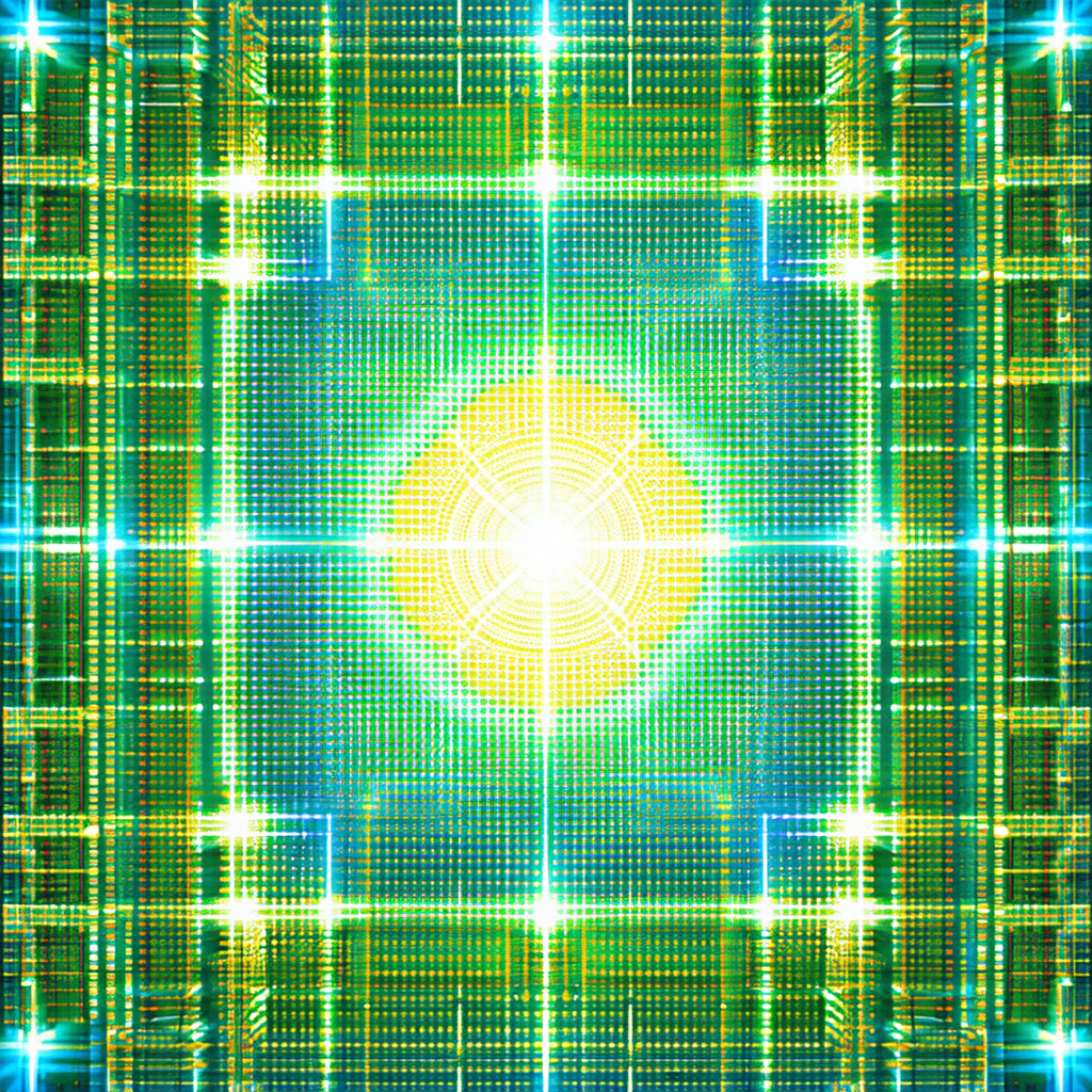 Brightly lit, colorful, and abstract design