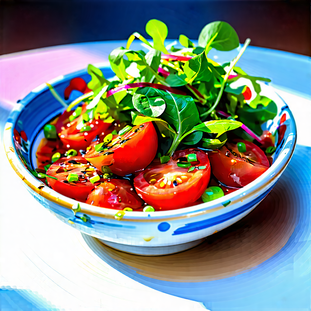 Lifestyle Pastel Drawing: Farm-to-table Meal Prepared With (vibrant:1.12) Colors With Bowl Filled