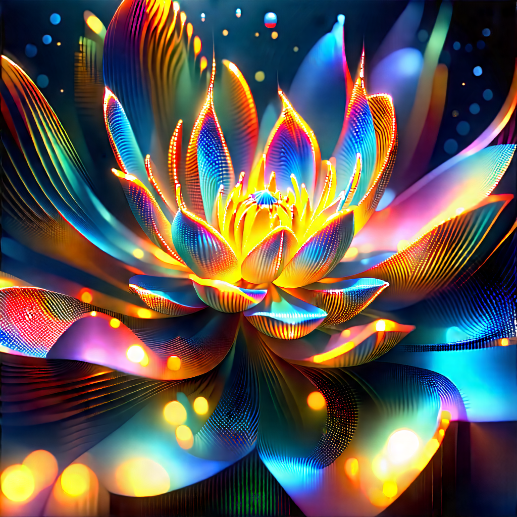 Abstract Impressionist Style: Fractals with prismatic light