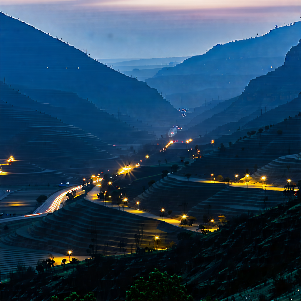 Nature Architectural Photography: Valley During Night With Image, There