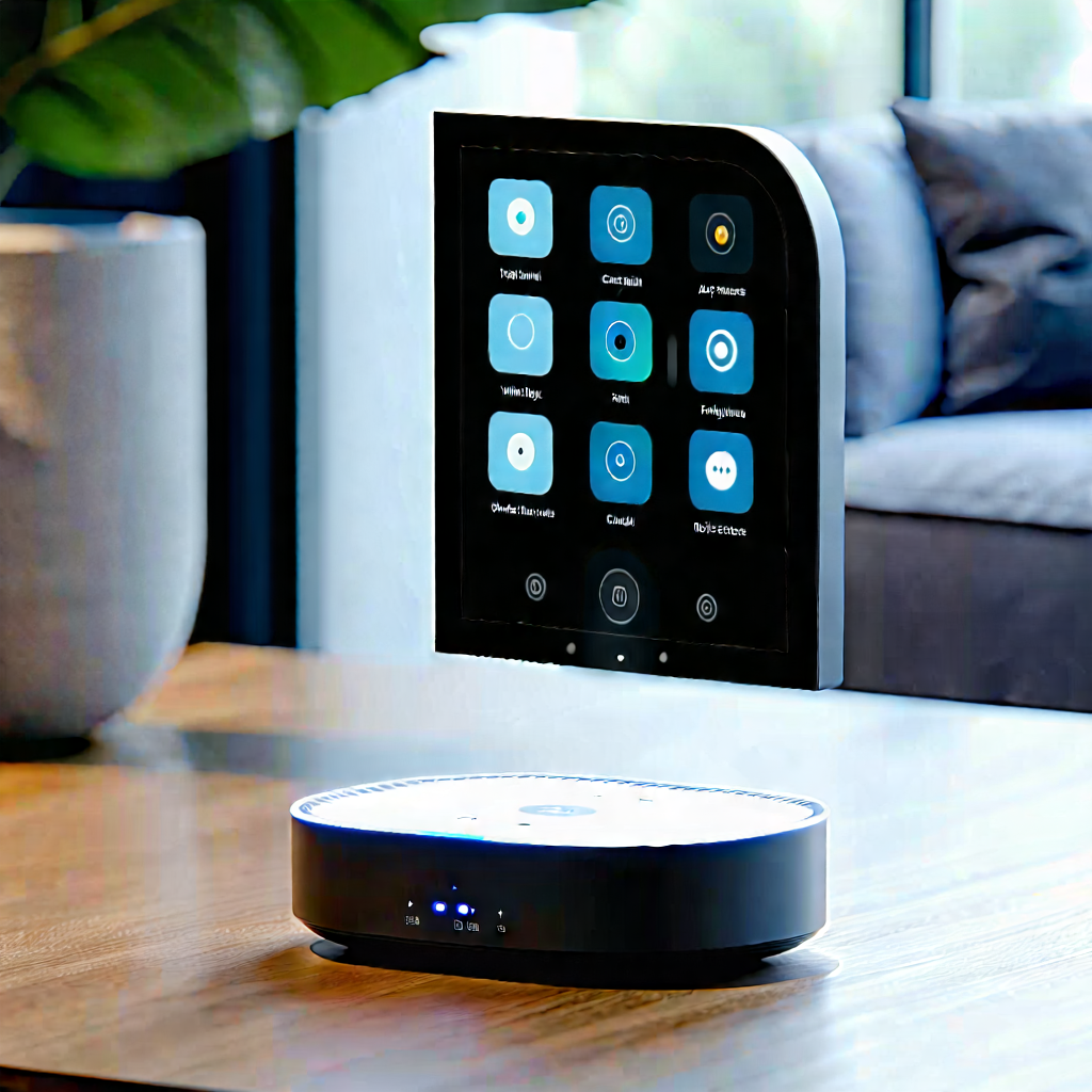Tech Stock Photography: Smart Home (device:1.19) With User Interface With Table Small