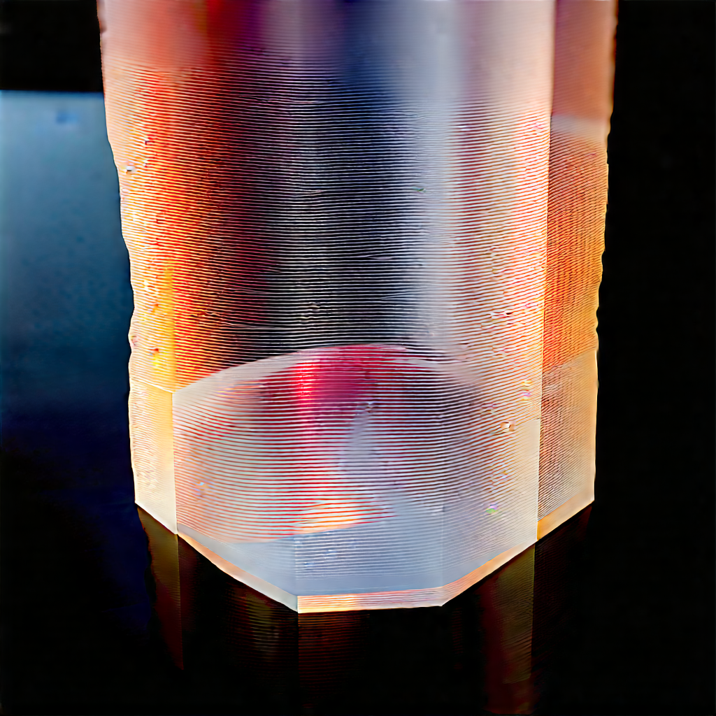 Abstract Food Photography: Abstract Interpretation Of Crystal Growth With Clear Glass