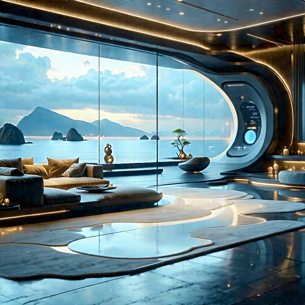 Tech Product Photography: Futuristic Smart Home With Large, Modern