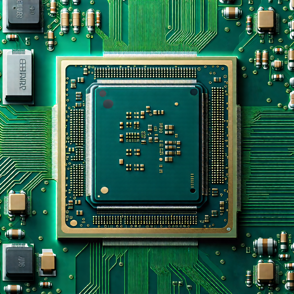 Tech Matte Painting: Close-up of microprocessor