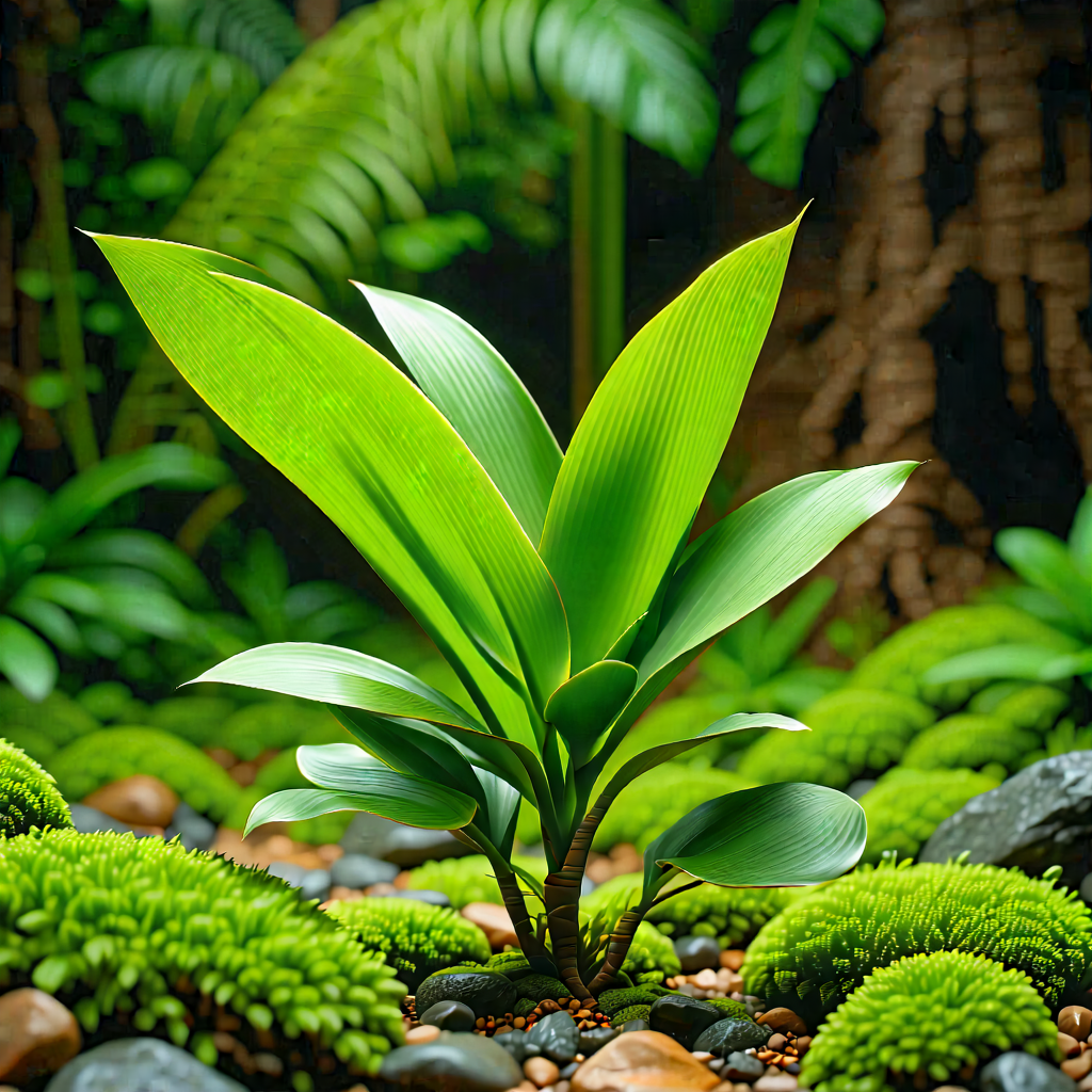 Nature Product Photography: Tropical plants in rocky terrain