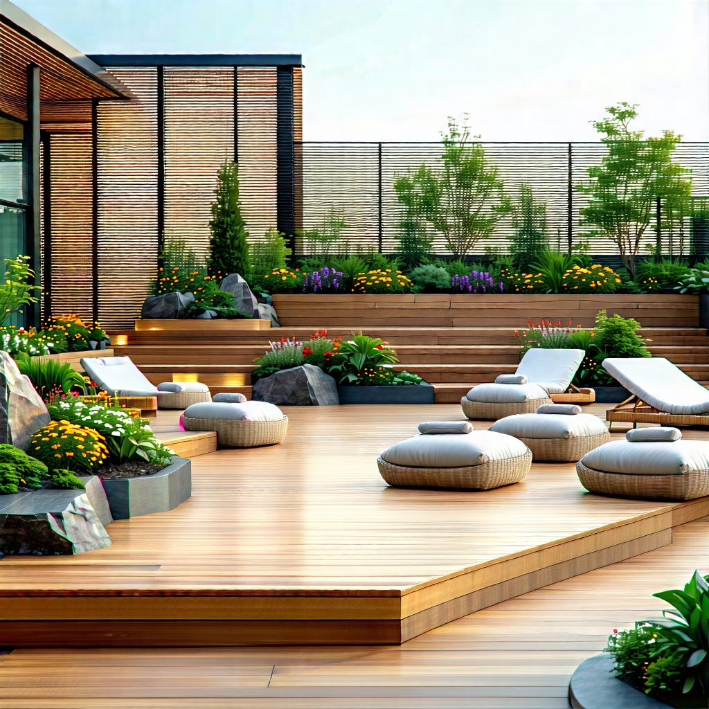 Urban Commercial Photography: Rooftop Garden With Relaxing With Image, There