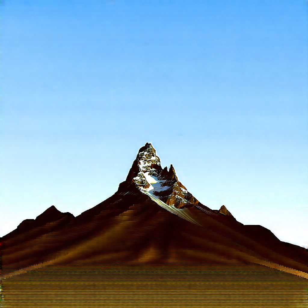 Nature Long Exposure Photography: Clear Sky Over Mountain Peak With Majestic Mountain