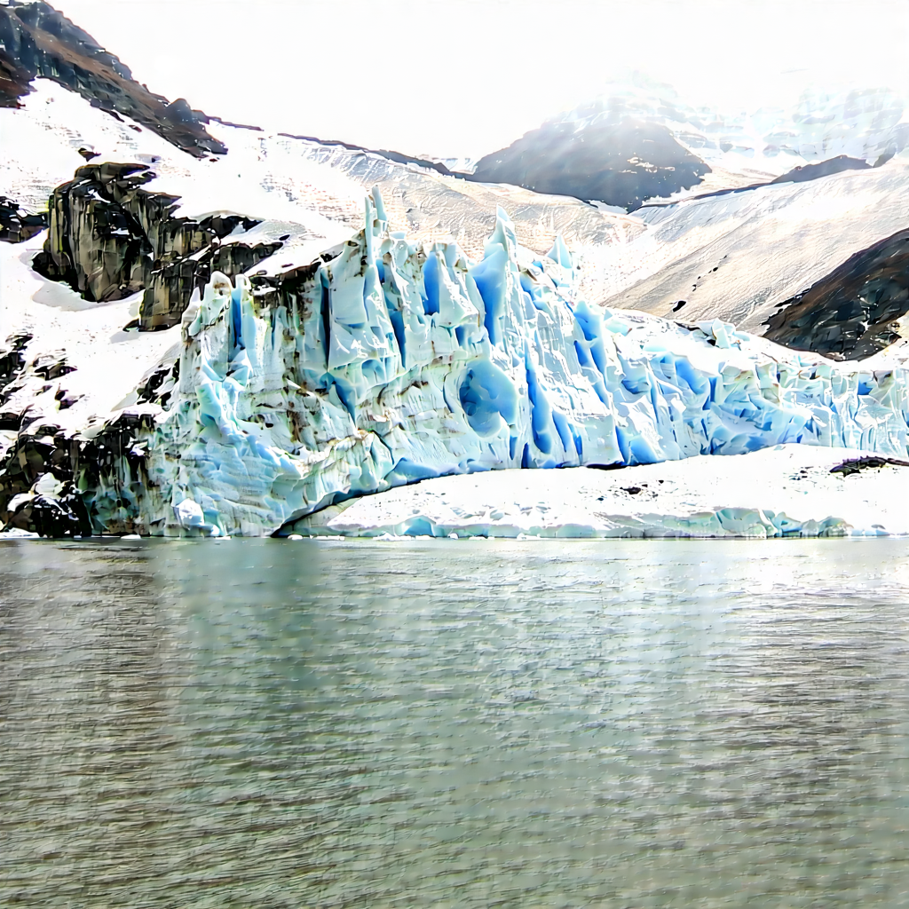 Nature Advertising Photography: Glacier In Winter Snow With Large Glacier