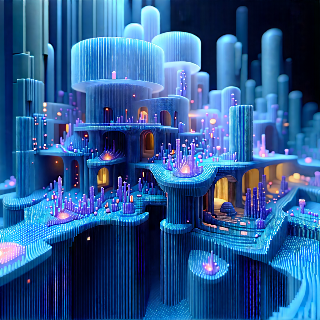 Abstract Voxel Art: Abstract interpretation of cellular structures