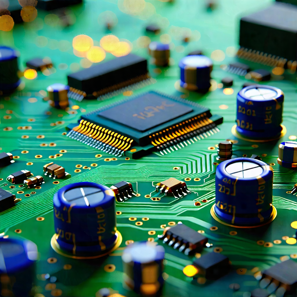 Tech Landscape Photography: Close-up of electronic circuit