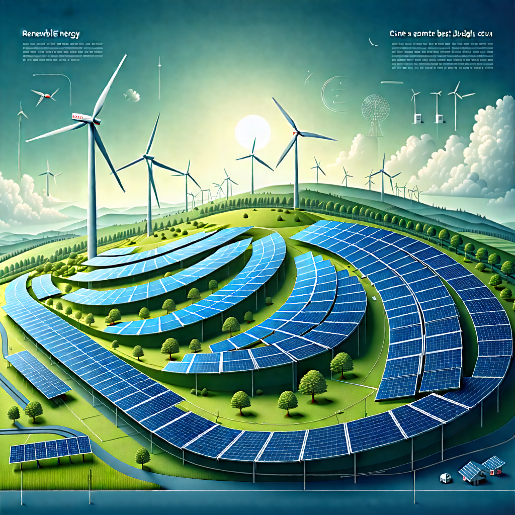 Tech Infographic Style: Innovative Renewable Energy Design With Large, Detailed
