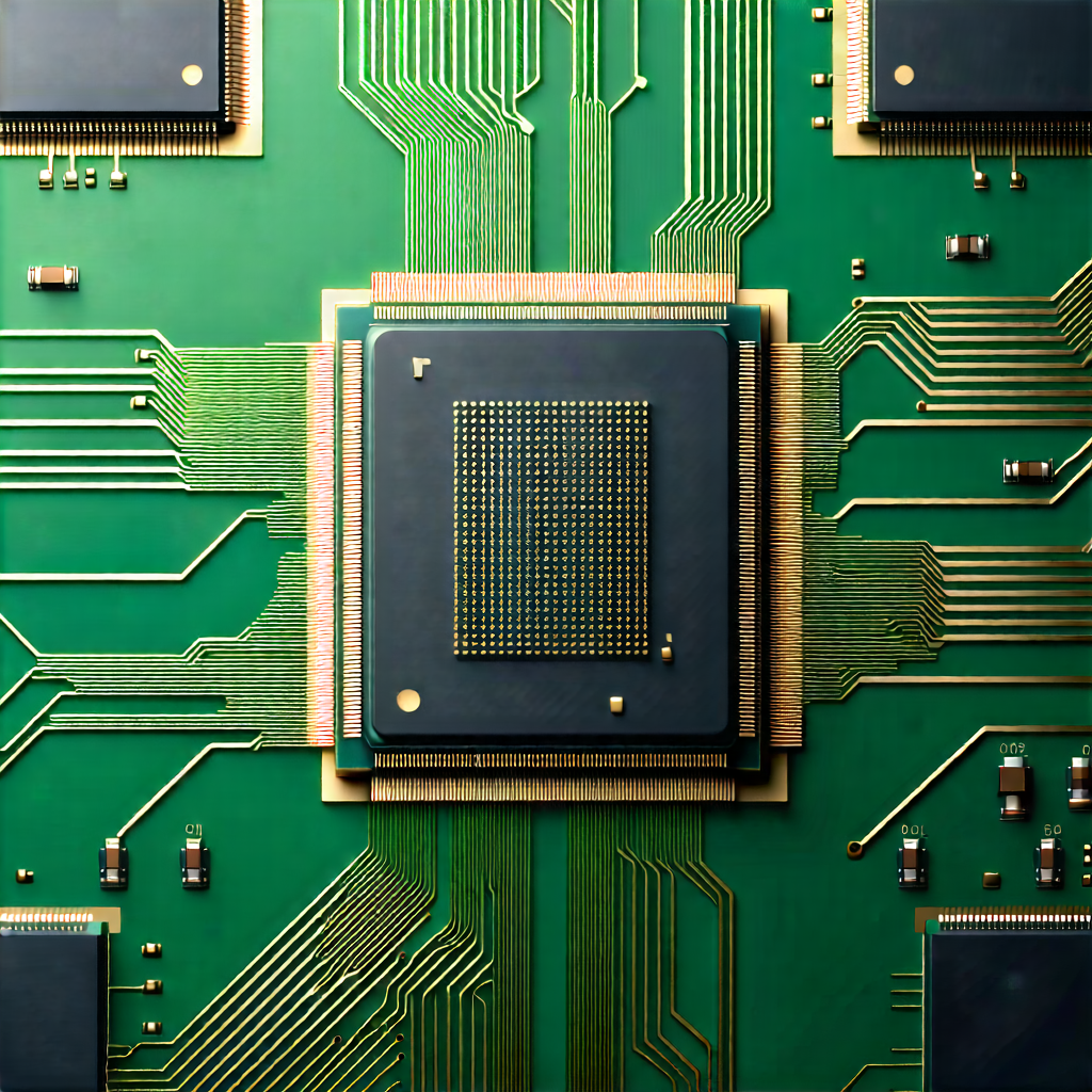 Tech Matte Painting: Close-up of microprocessor