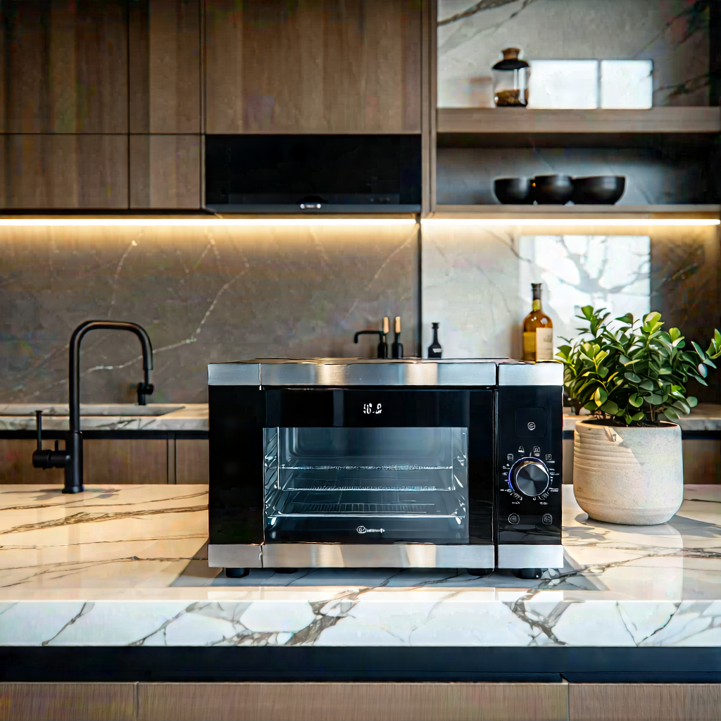 Tech Architectural Photography: Innovative Smart Appliance Design With Kitchen Microwave