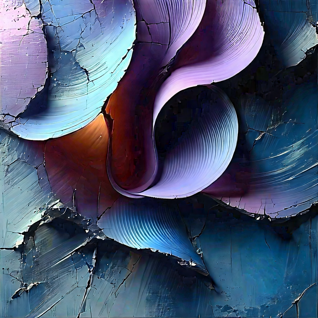 Abstract Matte Painting: Macro View Of Synthetic Material With Large, Colorful