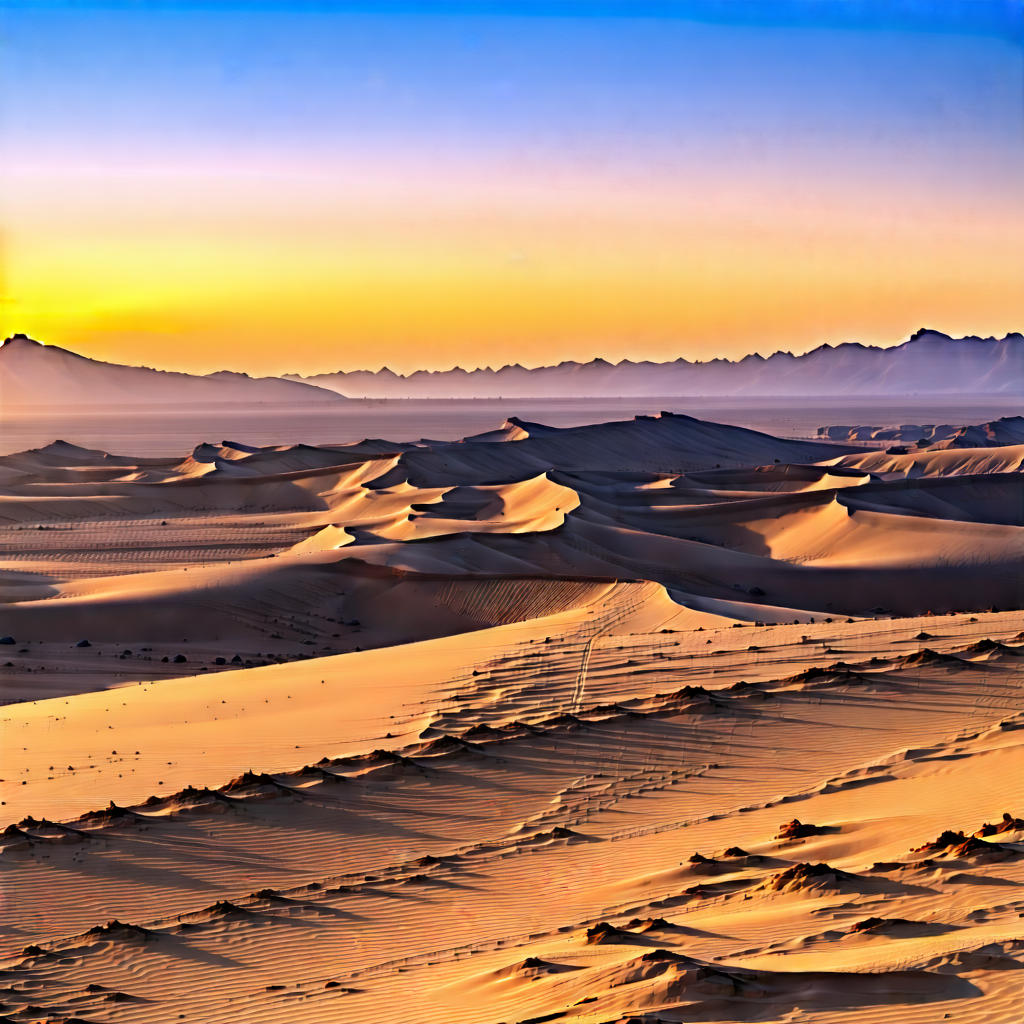 Nature Landscape Photography: Desert Landscape During Sunrise With Captures Beautiful