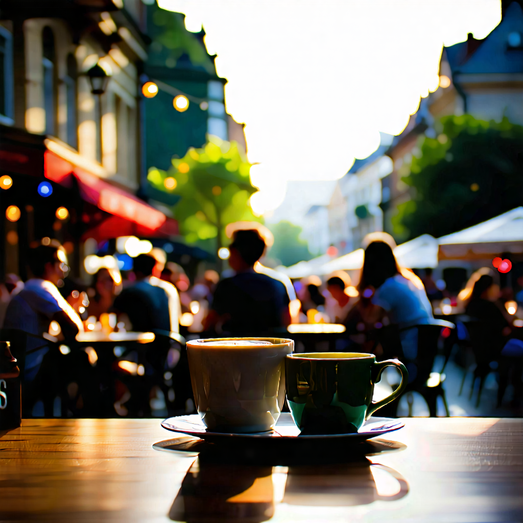 Urban Landscape Photography: Urban cafe culture scene
