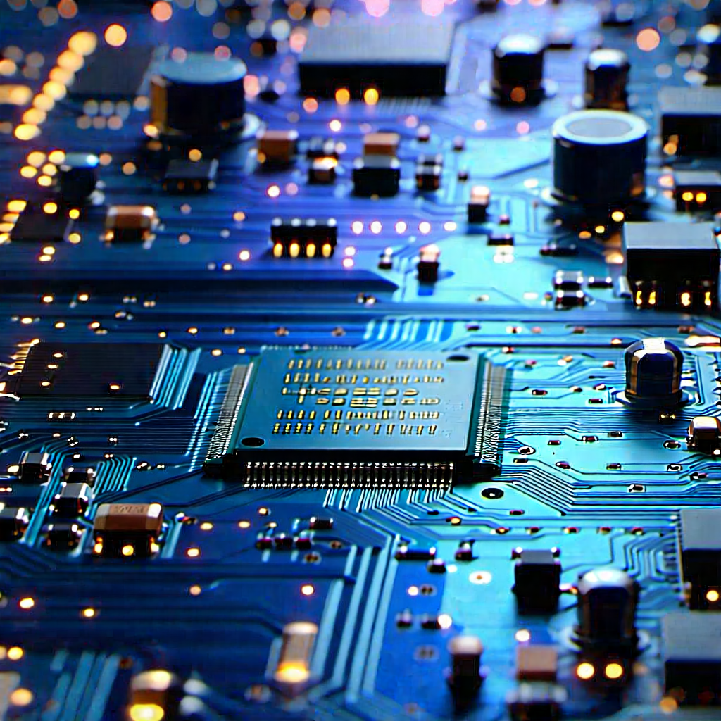 Tech Matte Painting: Close-up of electronic circuit