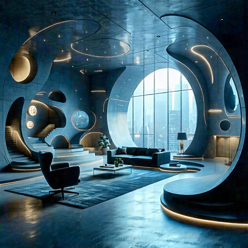Tech Architectural Photography: Futuristic Tech Startup Office With Image, There