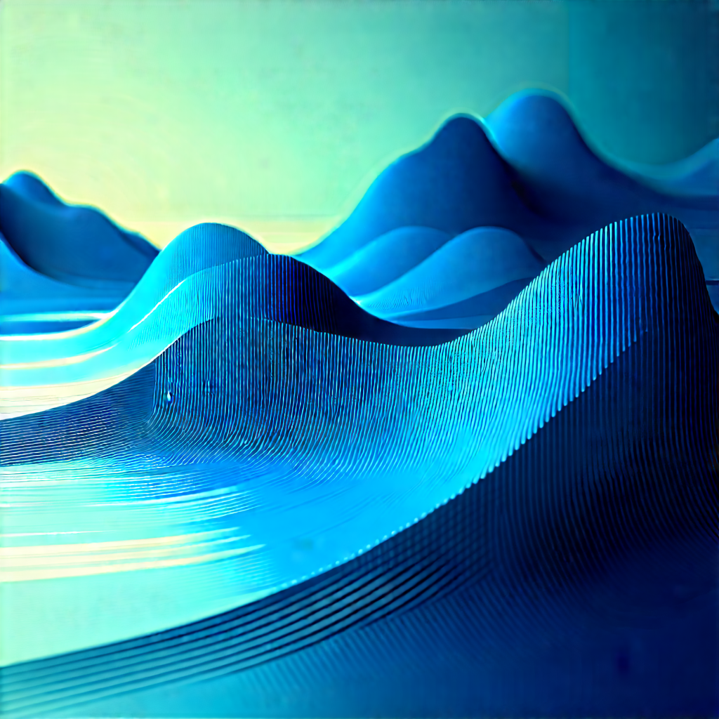 Abstract 3d Render: Wave Propagation Captured In Abstract Form With Image, There