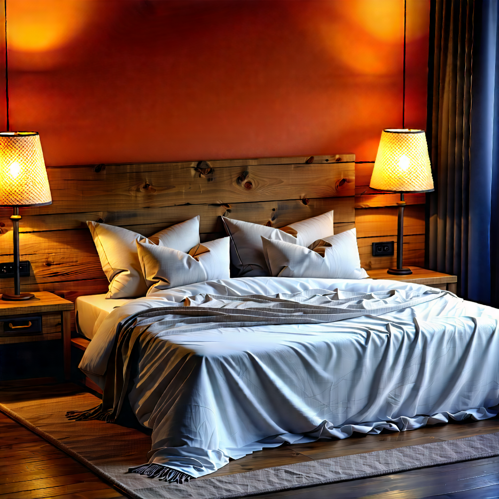 Lifestyle Product Photography: Bedroom sanctuary with warm lighting