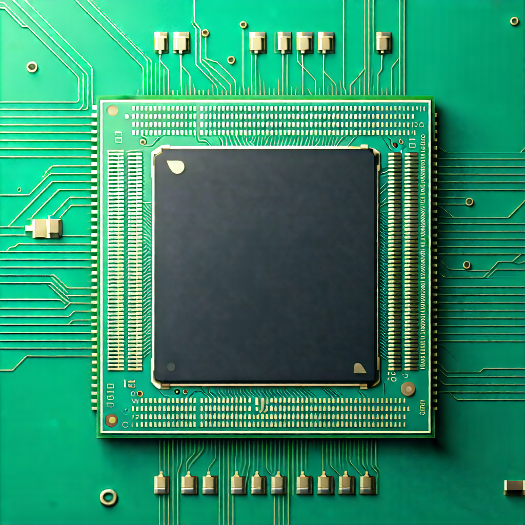 Tech Product Photography: Close-up of microprocessor