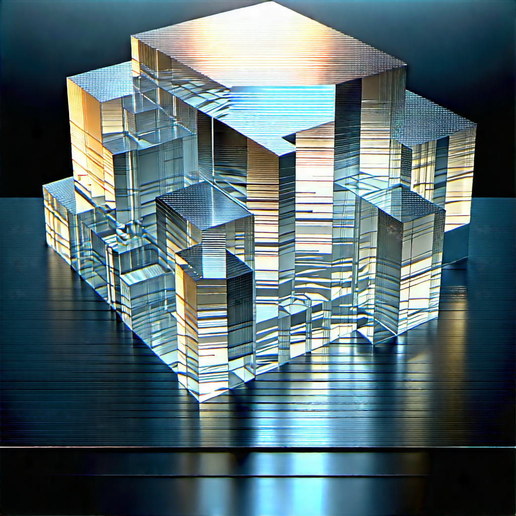 Abstract Art Deco Style: Macro view of crystalline structure