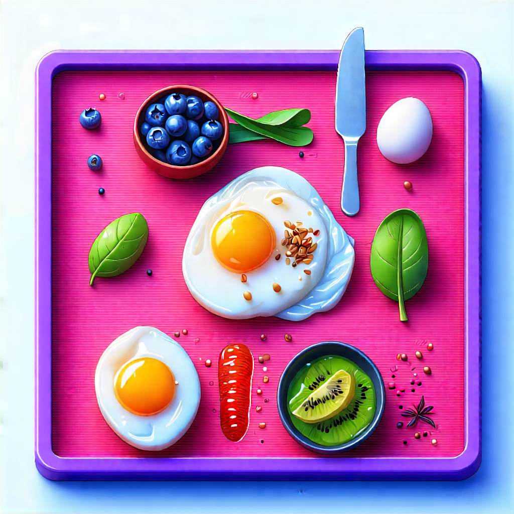 Lifestyle Blueprint Style: Healthy Meal Prepared With Organic Components With Pink Tray
