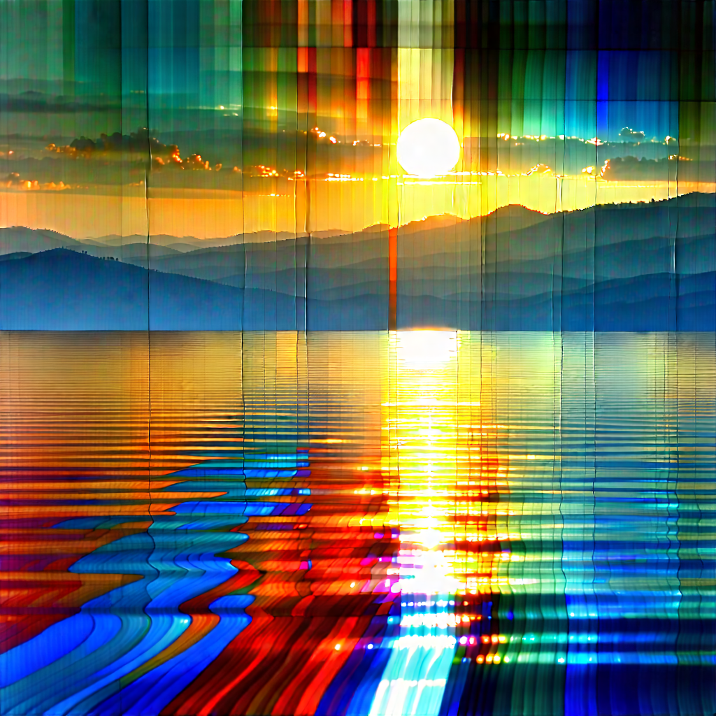 Abstract Ukiyo-E Style: Abstract interpretation of light refraction