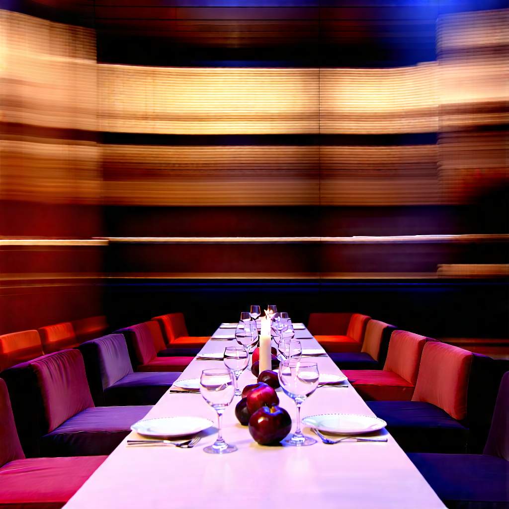 Lifestyle Long Exposure Photography: Dinner Party With Like-minded Individuals With Large Dining
