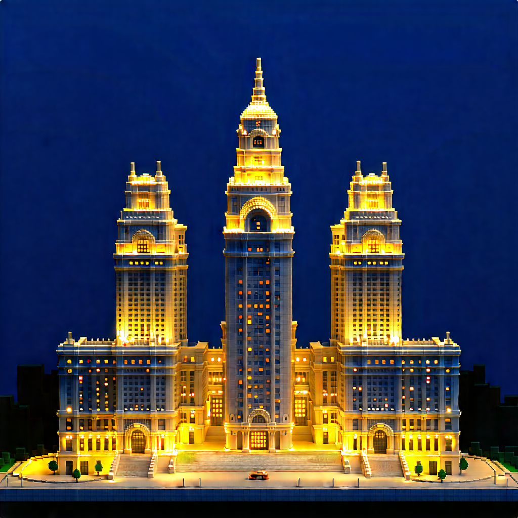 Urban Low Poly: Famous (building:1.28) With (city:1.23) Lights With Model Large