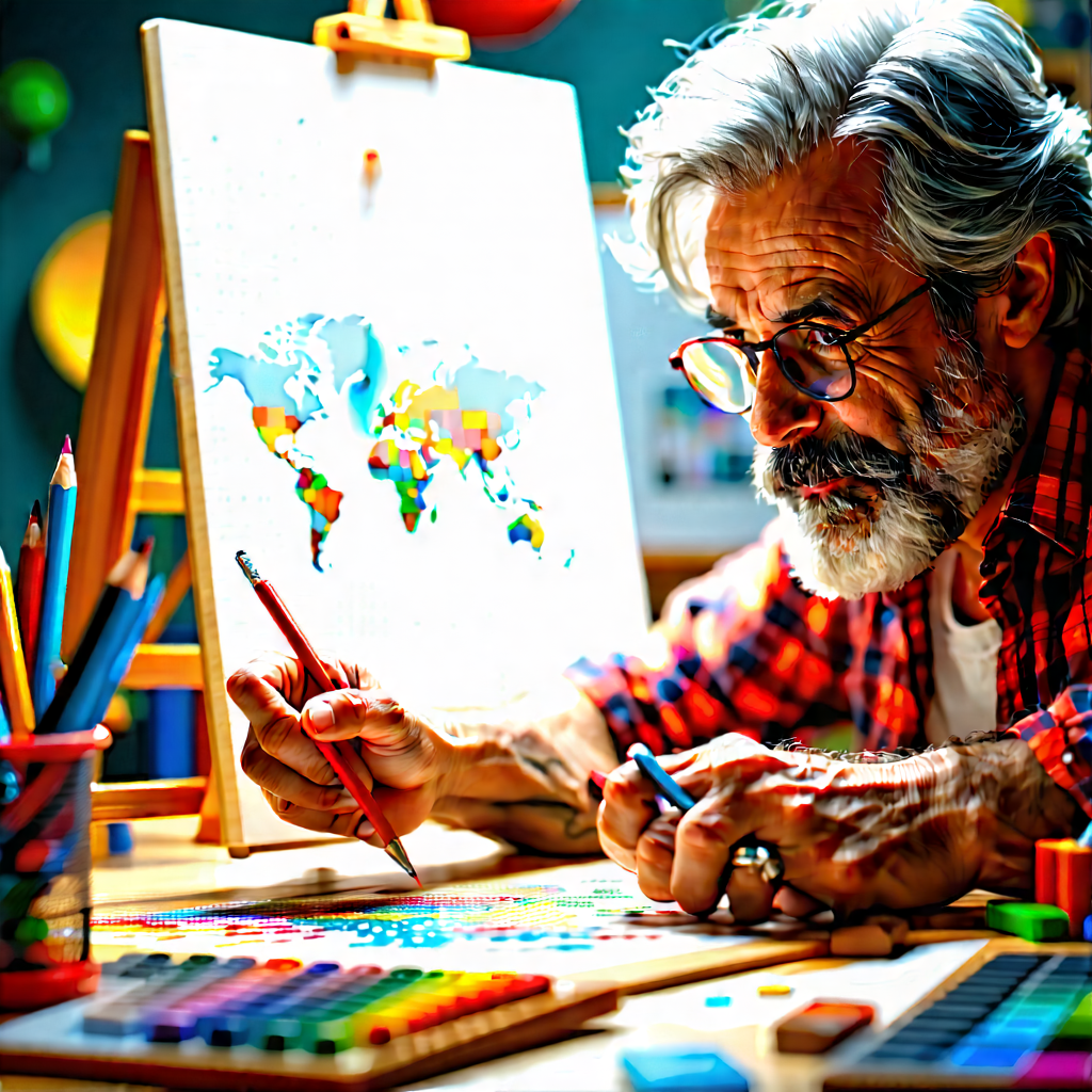 Lifestyle Commercial Photography: Parent enjoying creative hobby