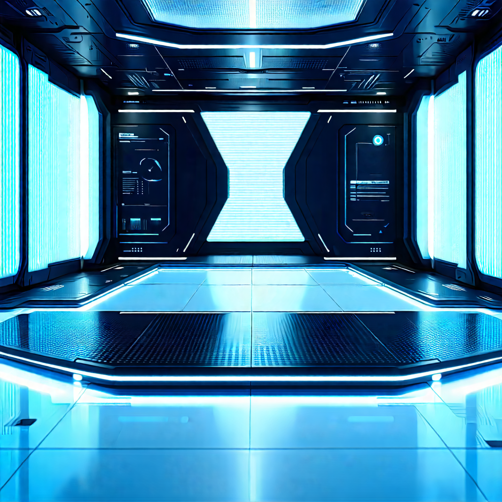 Tech Hdr Photography: (futuristic:1.34) Tech Startup Office With Image, There