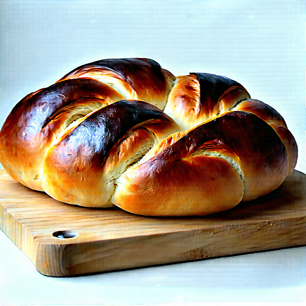 Lifestyle Pastel Drawing: Artisanal Bread Prepared With Seasonal Produce With Large Loaf